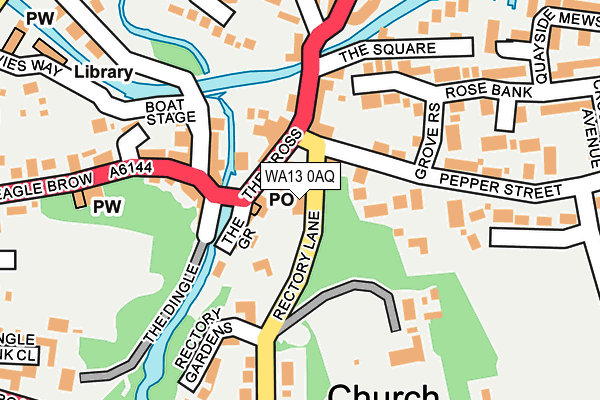 WA13 0AQ map - OS OpenMap – Local (Ordnance Survey)