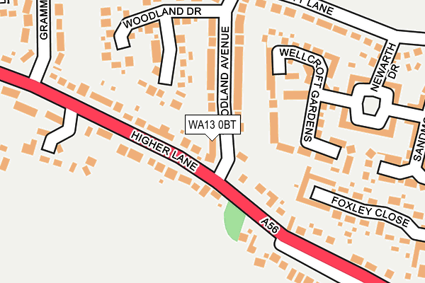 WA13 0BT map - OS OpenMap – Local (Ordnance Survey) WA13 0BT map - OS OpenMap – Local (Ordnance Survey)