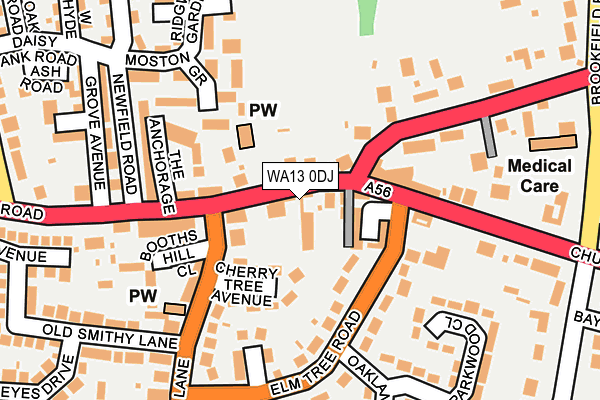 WA13 0DJ map - OS OpenMap – Local (Ordnance Survey) WA13 0DJ map - OS OpenMap – Local (Ordnance Survey)