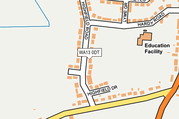WA13 0DT map - OS OpenMap – Local (Ordnance Survey) WA13 0DT map - OS OpenMap – Local (Ordnance Survey)