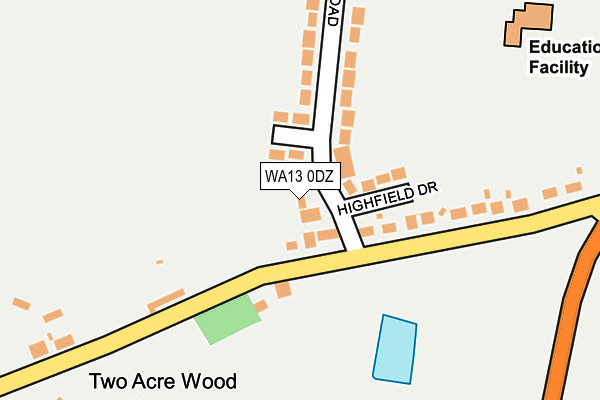 WA13 0DZ map - OS OpenMap – Local (Ordnance Survey) WA13 0DZ map - OS OpenMap – Local (Ordnance Survey)