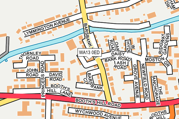 WA13 0ED map - OS OpenMap – Local (Ordnance Survey) WA13 0ED map - OS OpenMap – Local (Ordnance Survey)