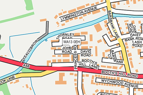 WA13 0EH map - OS OpenMap – Local (Ordnance Survey) WA13 0EH map - OS OpenMap – Local (Ordnance Survey)
