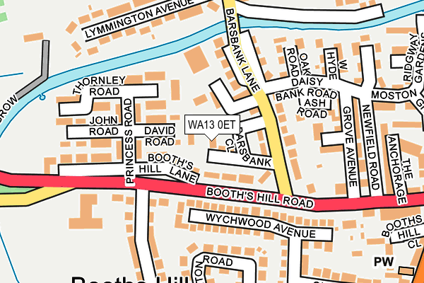 WA13 0ET map - OS OpenMap – Local (Ordnance Survey) WA13 0ET map - OS OpenMap – Local (Ordnance Survey)