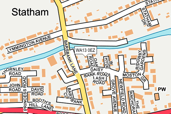 WA13 0EZ map - OS OpenMap – Local (Ordnance Survey) WA13 0EZ map - OS OpenMap – Local (Ordnance Survey)
