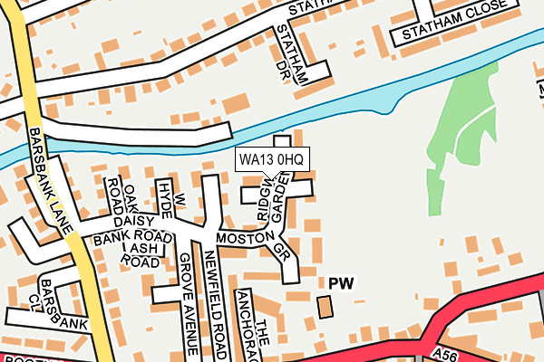 WA13 0HQ map - OS OpenMap – Local (Ordnance Survey) WA13 0HQ map - OS OpenMap – Local (Ordnance Survey)