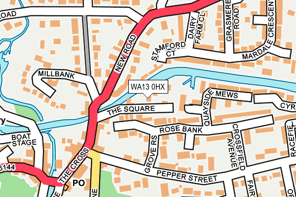 WA13 0HX map - OS OpenMap – Local (Ordnance Survey) WA13 0HX map - OS OpenMap – Local (Ordnance Survey)