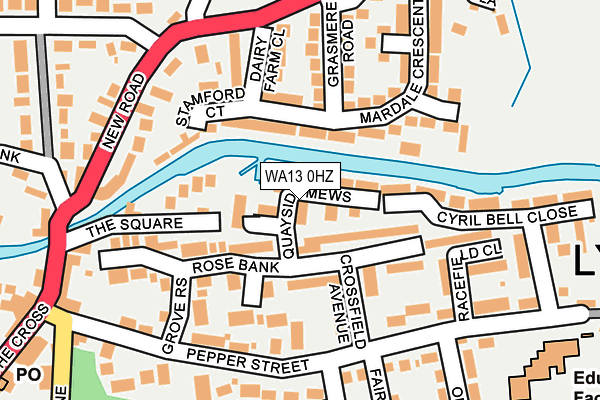 WA13 0HZ map - OS OpenMap – Local (Ordnance Survey) WA13 0HZ map - OS OpenMap – Local (Ordnance Survey)