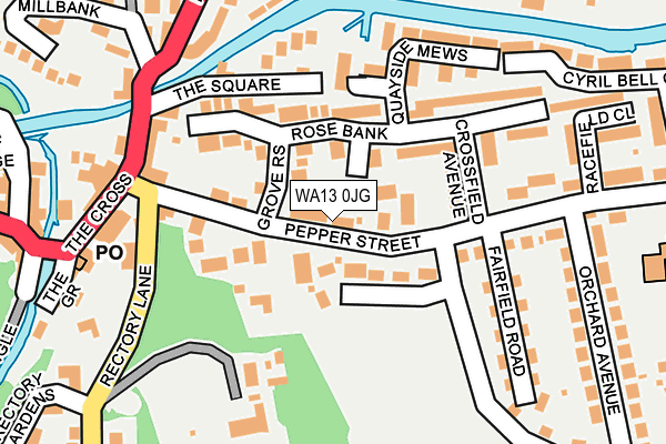 WA13 0JG map - OS OpenMap – Local (Ordnance Survey) WA13 0JG map - OS OpenMap – Local (Ordnance Survey)