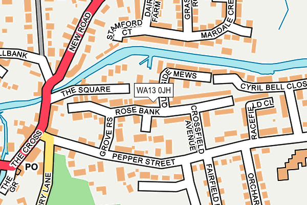WA13 0JH map - OS OpenMap – Local (Ordnance Survey) WA13 0JH map - OS OpenMap – Local (Ordnance Survey)