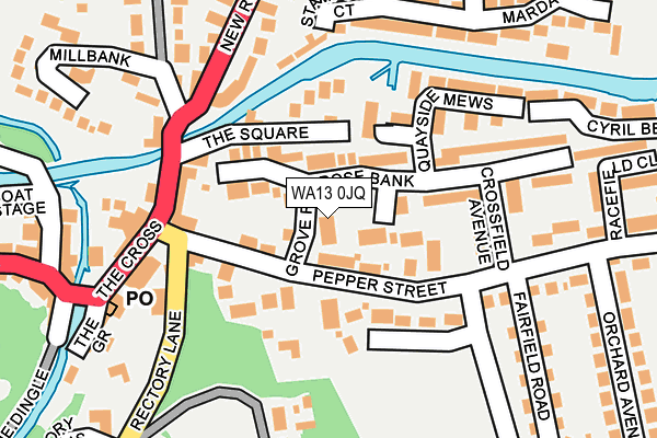 WA13 0JQ map - OS OpenMap – Local (Ordnance Survey) WA13 0JQ map - OS OpenMap – Local (Ordnance Survey)