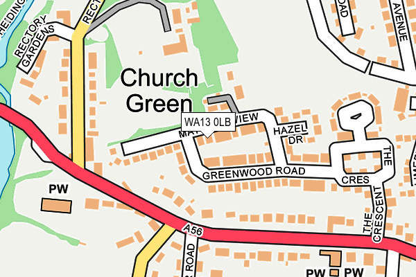 WA13 0LB map - OS OpenMap – Local (Ordnance Survey) WA13 0LB map - OS OpenMap – Local (Ordnance Survey)