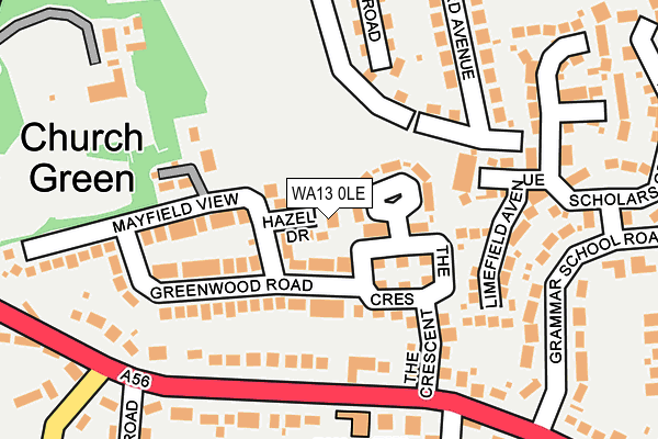 WA13 0LE map - OS OpenMap – Local (Ordnance Survey) WA13 0LE map - OS OpenMap – Local (Ordnance Survey)