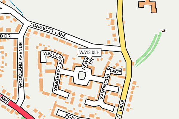 WA13 0LH map - OS OpenMap – Local (Ordnance Survey) WA13 0LH map - OS OpenMap – Local (Ordnance Survey)