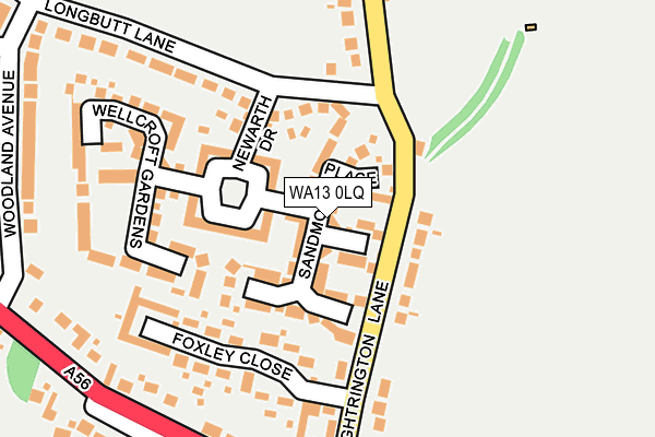 WA13 0LQ map - OS OpenMap – Local (Ordnance Survey) WA13 0LQ map - OS OpenMap – Local (Ordnance Survey)