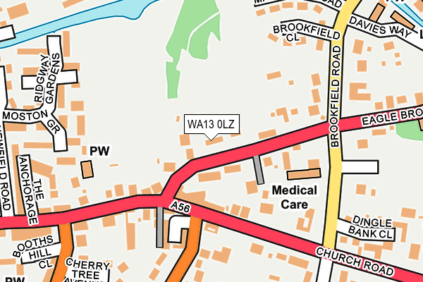 WA13 0LZ map - OS OpenMap – Local (Ordnance Survey) WA13 0LZ map - OS OpenMap – Local (Ordnance Survey)