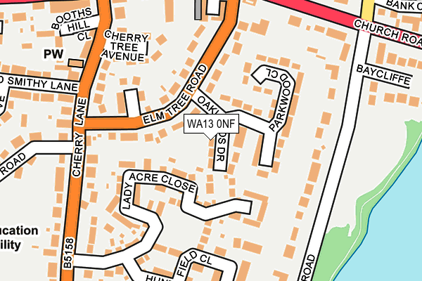 WA13 0NF map - OS OpenMap – Local (Ordnance Survey) WA13 0NF map - OS OpenMap – Local (Ordnance Survey)