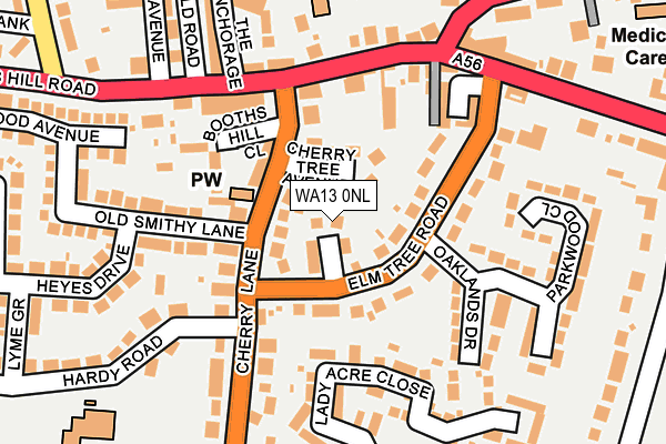 WA13 0NL map - OS OpenMap – Local (Ordnance Survey) WA13 0NL map - OS OpenMap – Local (Ordnance Survey)