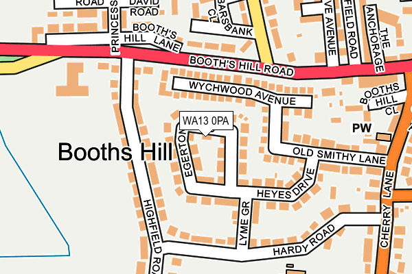 WA13 0PA map - OS OpenMap – Local (Ordnance Survey) WA13 0PA map - OS OpenMap – Local (Ordnance Survey)
