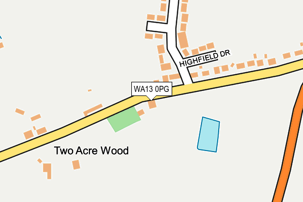 WA13 0PG map - OS OpenMap – Local (Ordnance Survey) WA13 0PG map - OS OpenMap – Local (Ordnance Survey)