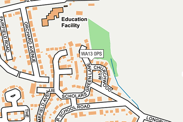 WA13 0PS map - OS OpenMap – Local (Ordnance Survey) WA13 0PS map - OS OpenMap – Local (Ordnance Survey)
