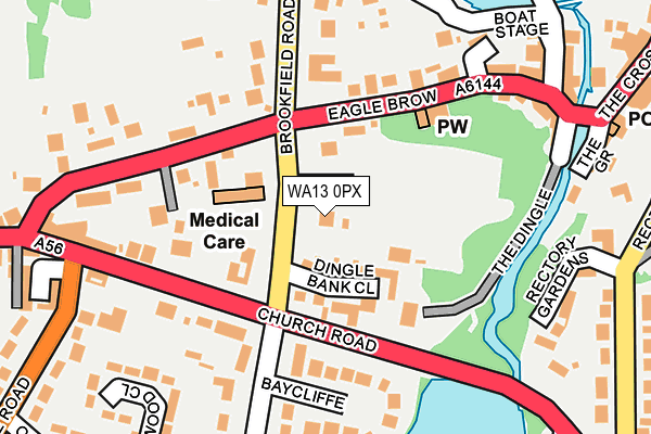 WA13 0PX map - OS OpenMap – Local (Ordnance Survey) WA13 0PX map - OS OpenMap – Local (Ordnance Survey)
