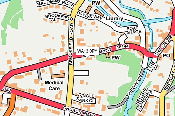 WA13 0PY map - OS OpenMap – Local (Ordnance Survey) WA13 0PY map - OS OpenMap – Local (Ordnance Survey)