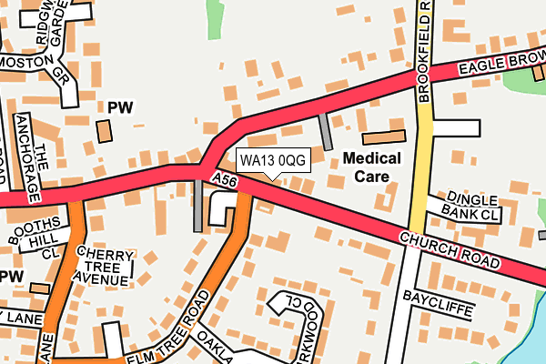 WA13 0QG map - OS OpenMap – Local (Ordnance Survey) WA13 0QG map - OS OpenMap – Local (Ordnance Survey)