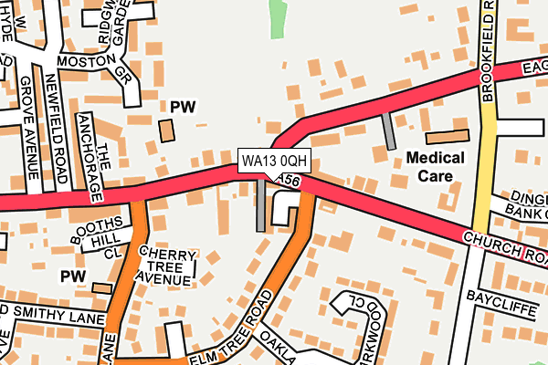 WA13 0QH map - OS OpenMap – Local (Ordnance Survey) WA13 0QH map - OS OpenMap – Local (Ordnance Survey)