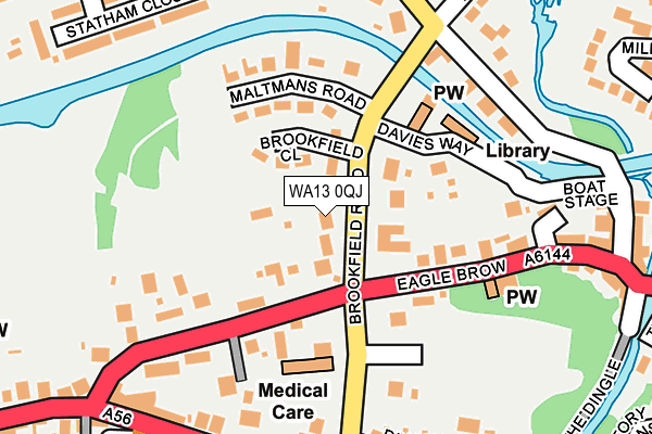 WA13 0QJ map - OS OpenMap – Local (Ordnance Survey) WA13 0QJ map - OS OpenMap – Local (Ordnance Survey)