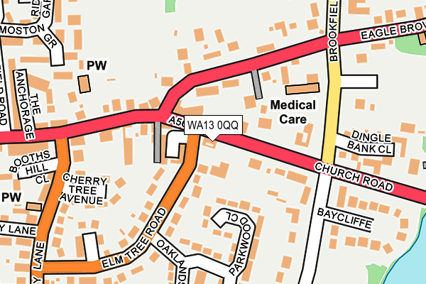 WA13 0QQ map - OS OpenMap – Local (Ordnance Survey) WA13 0QQ map - OS OpenMap – Local (Ordnance Survey)