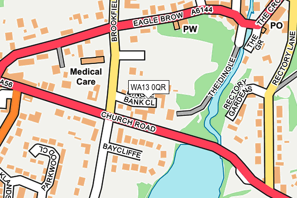 WA13 0QR map - OS OpenMap – Local (Ordnance Survey) WA13 0QR map - OS OpenMap – Local (Ordnance Survey)