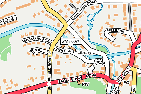 WA13 0QW map - OS OpenMap – Local (Ordnance Survey) WA13 0QW map - OS OpenMap – Local (Ordnance Survey)