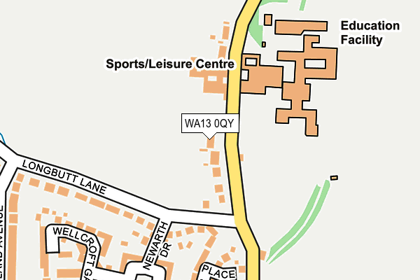 WA13 0QY map - OS OpenMap – Local (Ordnance Survey) WA13 0QY map - OS OpenMap – Local (Ordnance Survey)