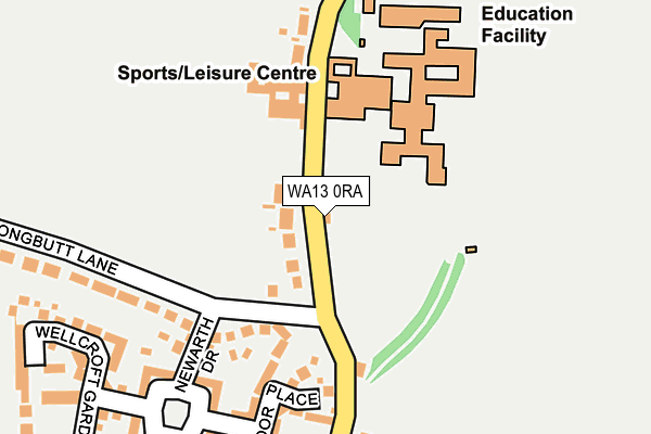WA13 0RA map - OS OpenMap – Local (Ordnance Survey) WA13 0RA map - OS OpenMap – Local (Ordnance Survey)