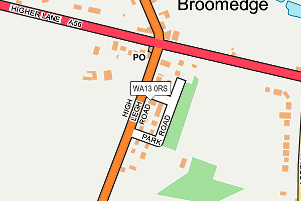 WA13 0RS map - OS OpenMap – Local (Ordnance Survey) WA13 0RS map - OS OpenMap – Local (Ordnance Survey)