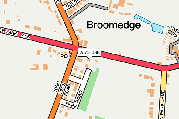 WA13 0SB map - OS OpenMap – Local (Ordnance Survey) WA13 0SB map - OS OpenMap – Local (Ordnance Survey)