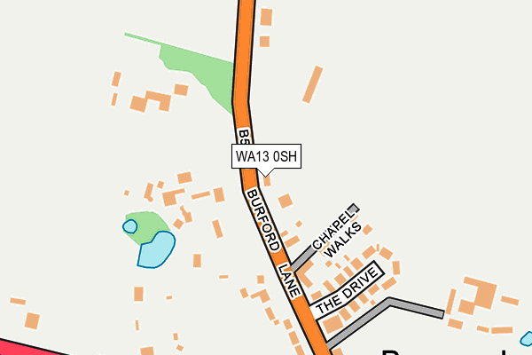 WA13 0SH map - OS OpenMap – Local (Ordnance Survey) WA13 0SH map - OS OpenMap – Local (Ordnance Survey)