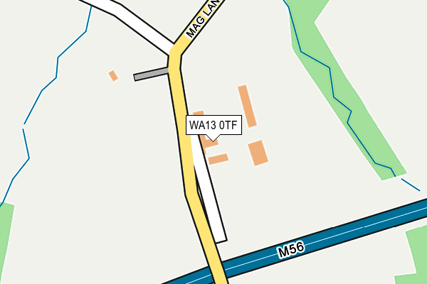 WA13 0TF map - OS OpenMap – Local (Ordnance Survey) WA13 0TF map - OS OpenMap – Local (Ordnance Survey)