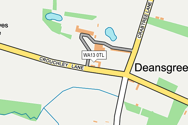 WA13 0TL map - OS OpenMap – Local (Ordnance Survey) WA13 0TL map - OS OpenMap – Local (Ordnance Survey)