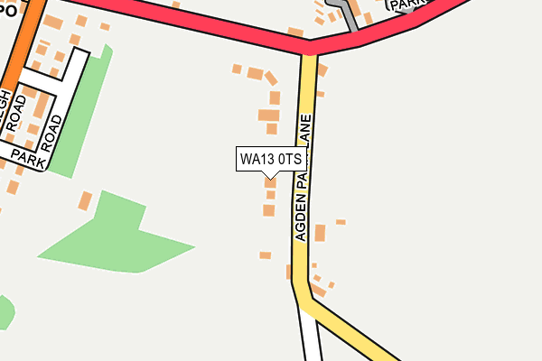 WA13 0TS map - OS OpenMap – Local (Ordnance Survey) WA13 0TS map - OS OpenMap – Local (Ordnance Survey)