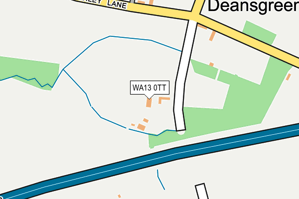 WA13 0TT map - OS OpenMap – Local (Ordnance Survey) WA13 0TT map - OS OpenMap – Local (Ordnance Survey)