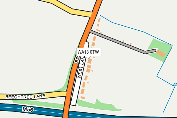 WA13 0TW map - OS OpenMap – Local (Ordnance Survey) WA13 0TW map - OS OpenMap – Local (Ordnance Survey)
