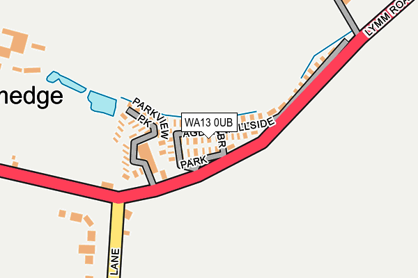 WA13 0UB map - OS OpenMap – Local (Ordnance Survey) WA13 0UB map - OS OpenMap – Local (Ordnance Survey)