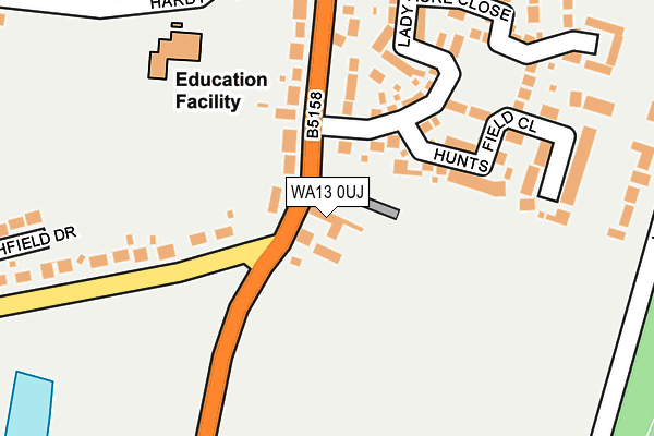 WA13 0UJ map - OS OpenMap – Local (Ordnance Survey) WA13 0UJ map - OS OpenMap – Local (Ordnance Survey)