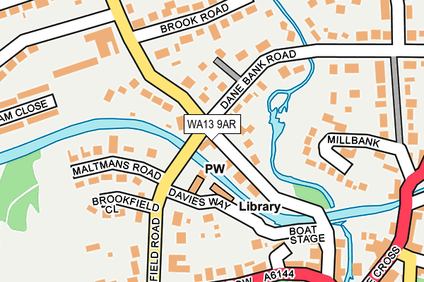 WA13 9AR map - OS OpenMap – Local (Ordnance Survey) WA13 9AR map - OS OpenMap – Local (Ordnance Survey)