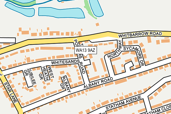 WA13 9AZ map - OS OpenMap – Local (Ordnance Survey) WA13 9AZ map - OS OpenMap – Local (Ordnance Survey)