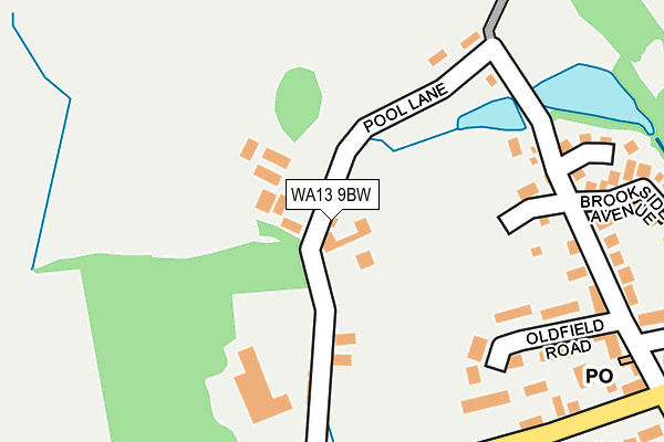 WA13 9BW map - OS OpenMap – Local (Ordnance Survey) WA13 9BW map - OS OpenMap – Local (Ordnance Survey)