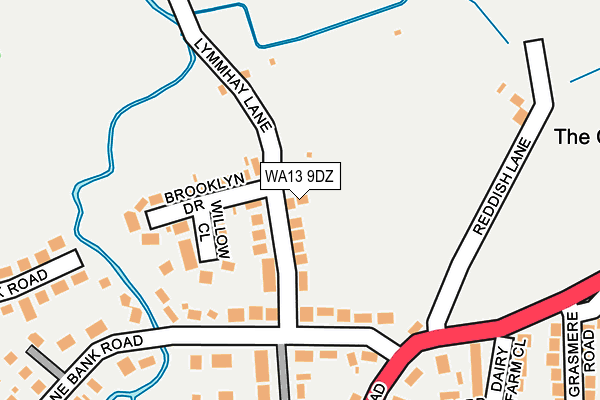 WA13 9DZ map - OS OpenMap – Local (Ordnance Survey) WA13 9DZ map - OS OpenMap – Local (Ordnance Survey)