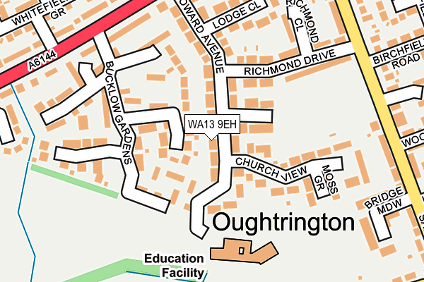 WA13 9EH map - OS OpenMap – Local (Ordnance Survey) WA13 9EH map - OS OpenMap – Local (Ordnance Survey)